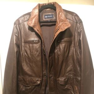 Mens XL Cremieux Lambskin Lightweight Leather Coat